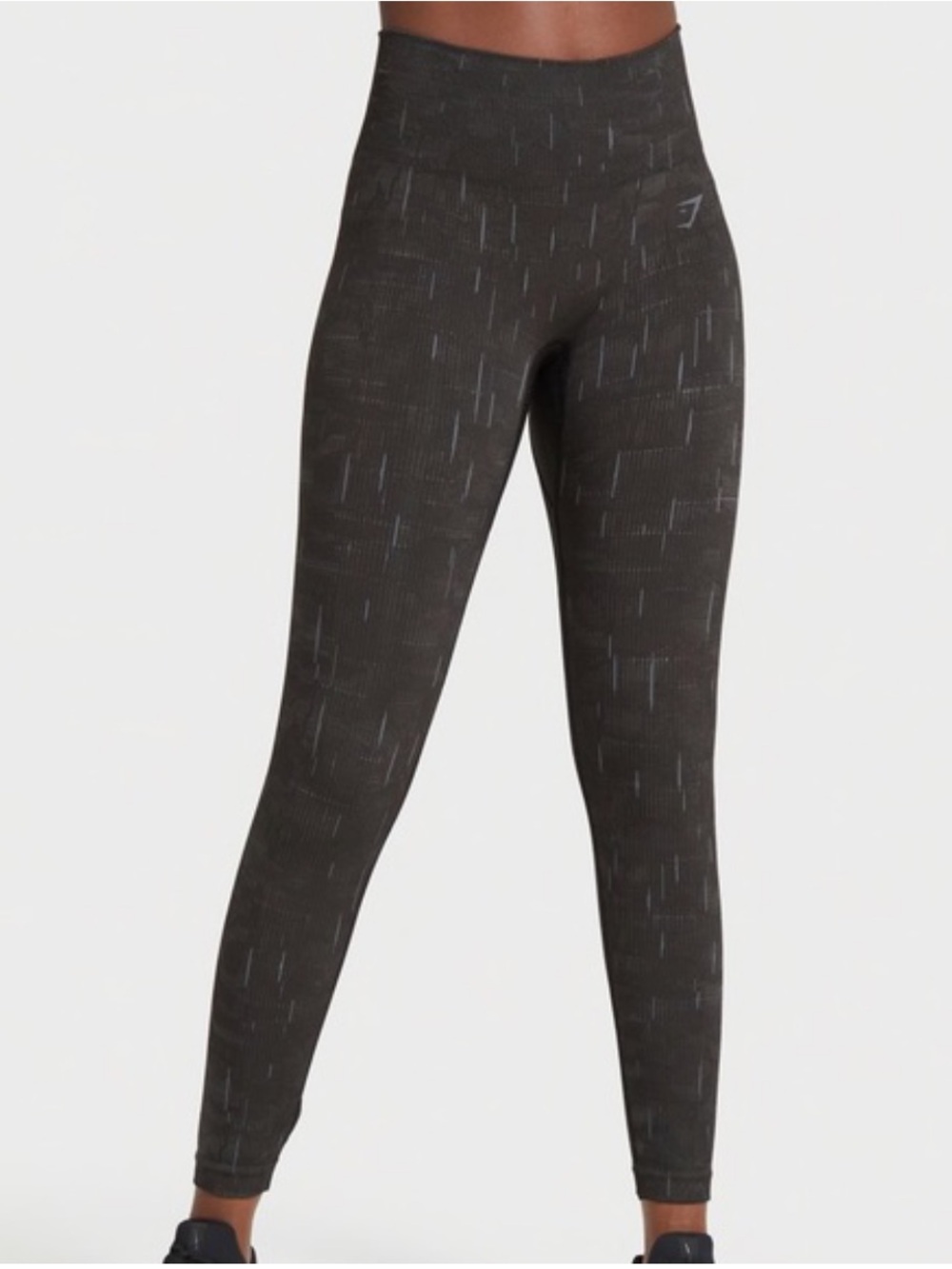 Gymshark Black Abstract Print High Rise Workout Leggings Size S